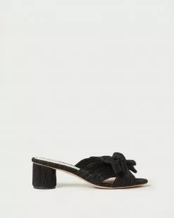 Loeffler Randall Pleats Emilia Black Pleated Bow Heel