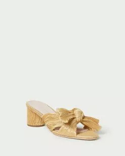 Loeffler Randall Emilia Hay Pleated Bow Heel