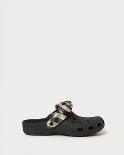 Loeffler Randall Ezra Black Gingham Rubber Clog