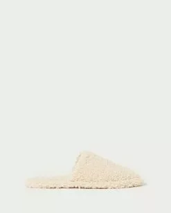 Loeffler Randall Fletcher Cream Shearling Slipper