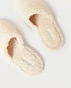 Loeffler Randall Fletcher Cream Shearling Slipper 10 Loeffler Randall Fletcher Cream Shearling Slipper