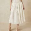 Loeffler Randall Freda Ecru Lace Midi Skirt New Arrivals