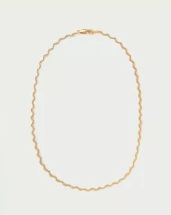 Loeffler Randall Fritzie Gold Wave Necklace New Arrivals