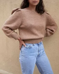 Loeffler Randall Knits For Good Camel Sweater