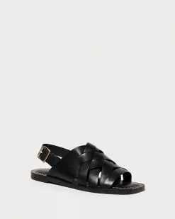 Loeffler Randall Grayson Black Braided Sandal