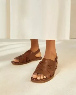 Loeffler Randall Grayson Cognac Braided Sandal New Arrivals