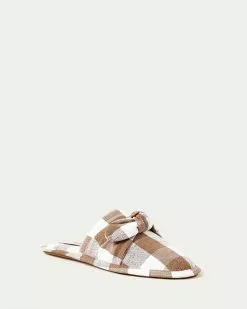 Loeffler Randall Frannie Brown Gingham Slipper New Arrivals