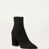 Loeffler Randall Isla Black Suede Slim Ankle Bootie