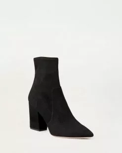 Loeffler Randall Isla Black Suede Slim Ankle Bootie