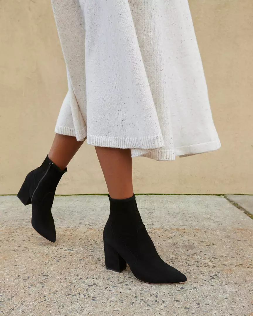 Loeffler Randall Isla Black Suede Slim Ankle Bootie 7 Loeffler Randall Isla Black Suede Slim Ankle Bootie