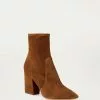 Loeffler Randall Best Sellers Isla Cacao Suede Slim Ankle Bootie