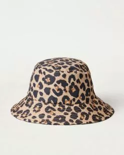 Loeffler Randall Accessories Ivy Bucket Hat Leopard