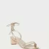Loeffler Randall Jackie Champagne Mid Heel Sandal