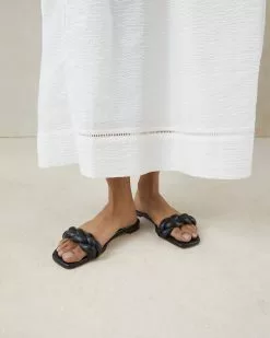 Loeffler Randall New Arrivals Jackson Black Braided Sandal