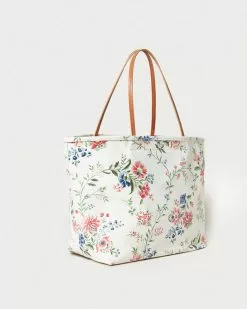 Loeffler Randall Jojo Cream Vine Floral Tote New Arrivals