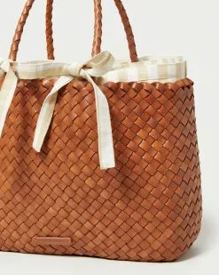 Loeffler Randall New Arrivals Kacey Timber/Cream Gingham Tote