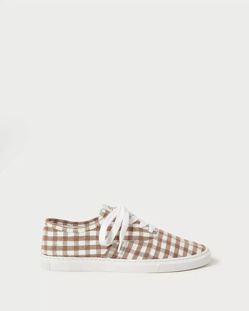 Loeffler Randall Keegan Brown Gingham Casual Sneaker 4 Loeffler Randall Keegan Brown Gingham Casual Sneaker