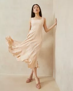 Loeffler Randall New Arrivals Kit Blush Sleeveless Dress