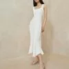 Loeffler Randall Kit Cream Sleeveless Dress