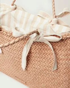 Loeffler Randall New Arrivals Knox Natural/Blush Woven Tote