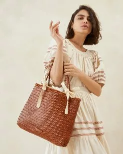 Loeffler Randall New Arrivals Knox Timber/Brown Woven Tote