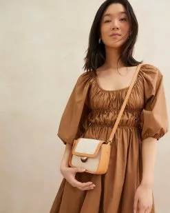 Loeffler Randall New Arrivals Lennox Natural Mini Flap Crossbody
