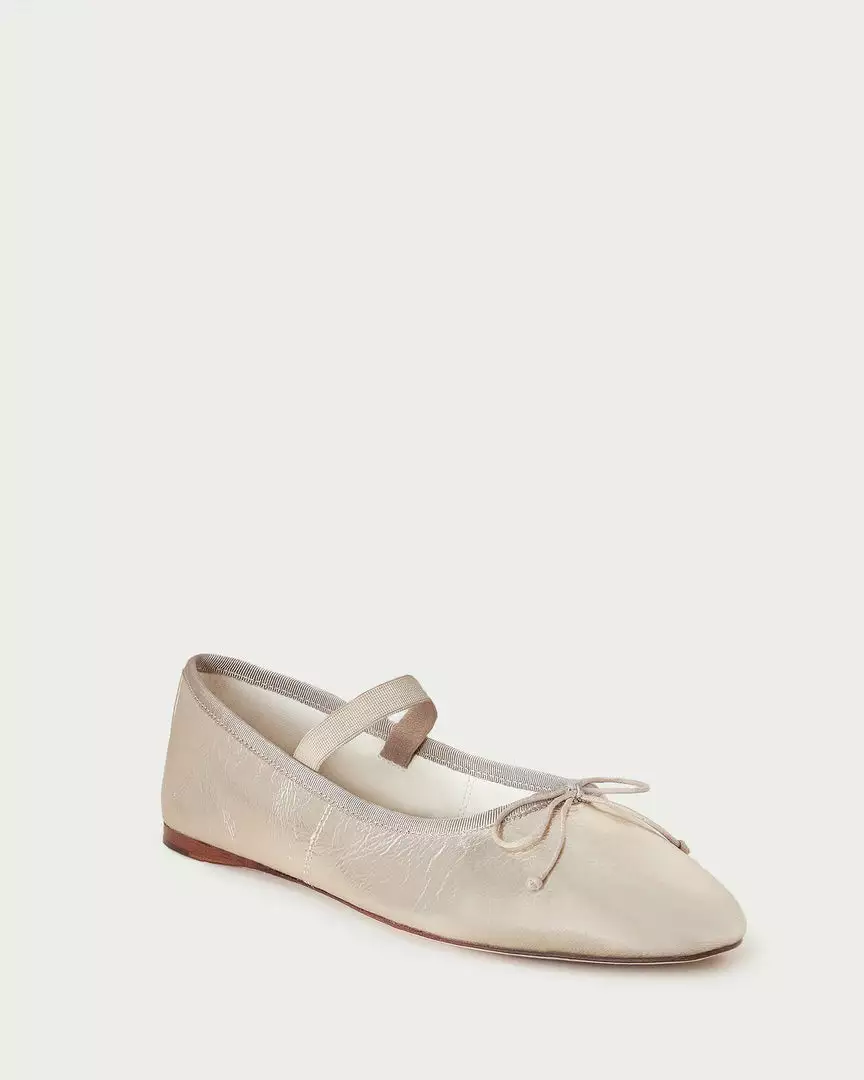 Loeffler Randall Sale Leonie Crinkle Champagne Ballet Flat 3 Loeffler Randall Sale Leonie Crinkle Champagne Ballet Flat
