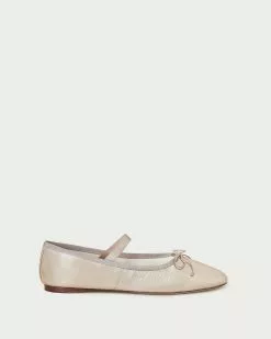 Loeffler Randall Sale Leonie Crinkle Champagne Ballet Flat