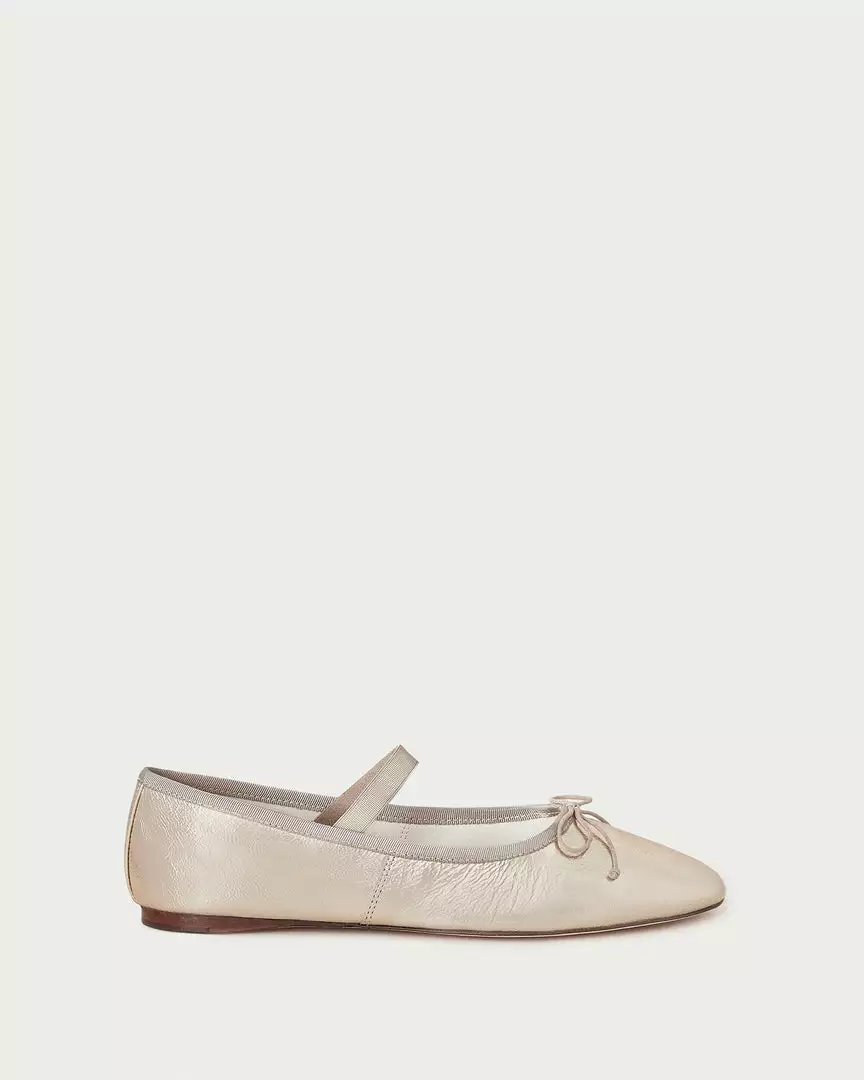 Loeffler Randall Sale Leonie Crinkle Champagne Ballet Flat 4 Loeffler Randall Sale Leonie Crinkle Champagne Ballet Flat