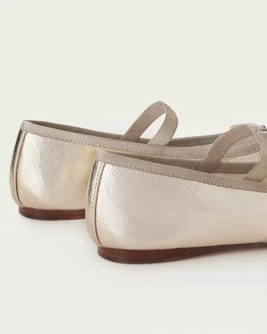 Loeffler Randall Sale Leonie Crinkle Champagne Ballet Flat 6 Loeffler Randall Sale Leonie Crinkle Champagne Ballet Flat