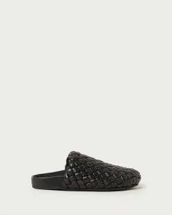 Loeffler Randall Sale Levi Black Woven Slide