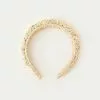 Loeffler Randall Lilac Gold Braided Headband Pleats