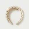 Loeffler Randall Pleats Lilac Cream Sparkle Braided Headband