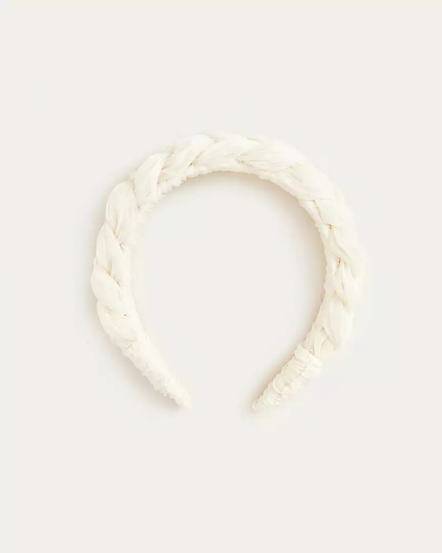 Loeffler Randall Lilac Pearl Braided Headband Pleats 3 Loeffler Randall Lilac Pearl Braided Headband Pleats