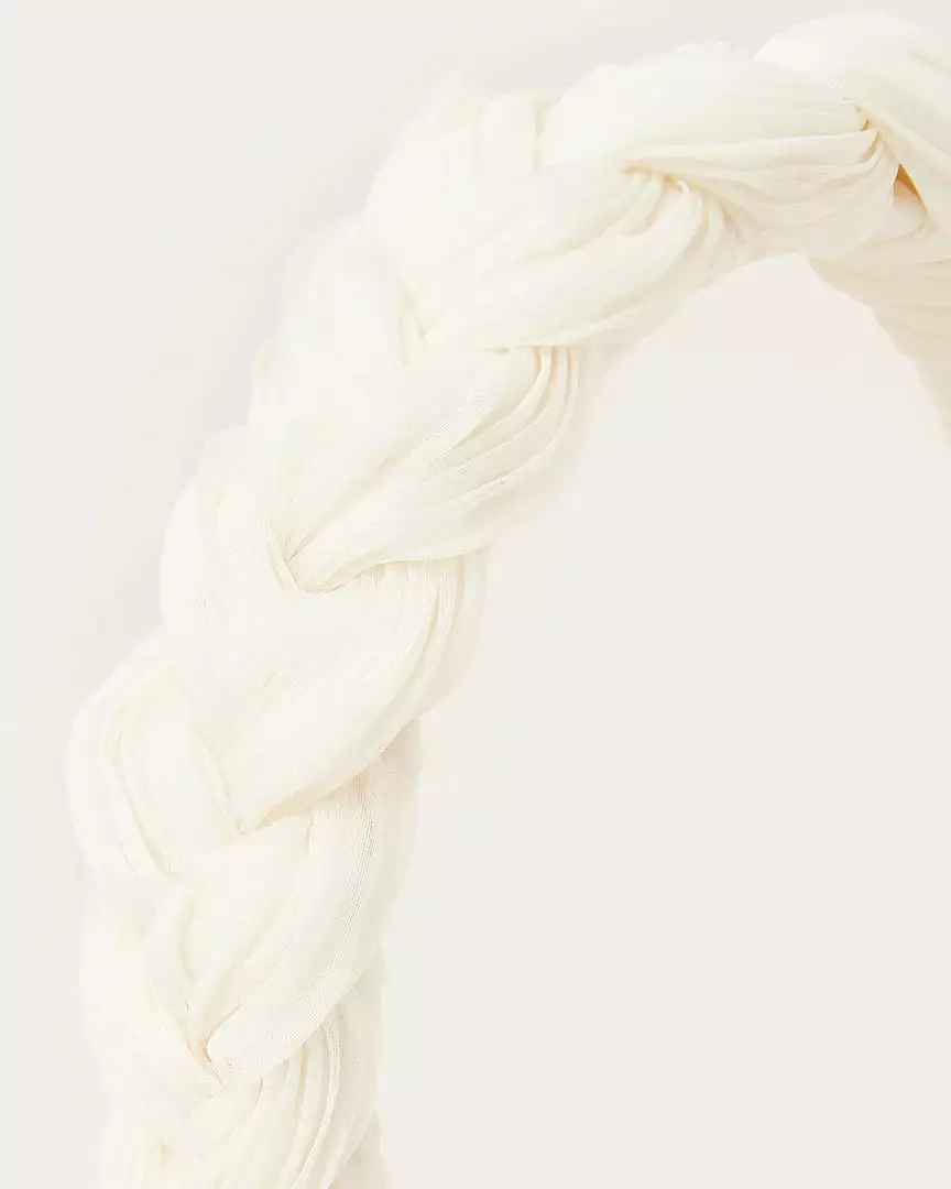 Loeffler Randall Lilac Pearl Braided Headband Pleats 4 Loeffler Randall Lilac Pearl Braided Headband Pleats