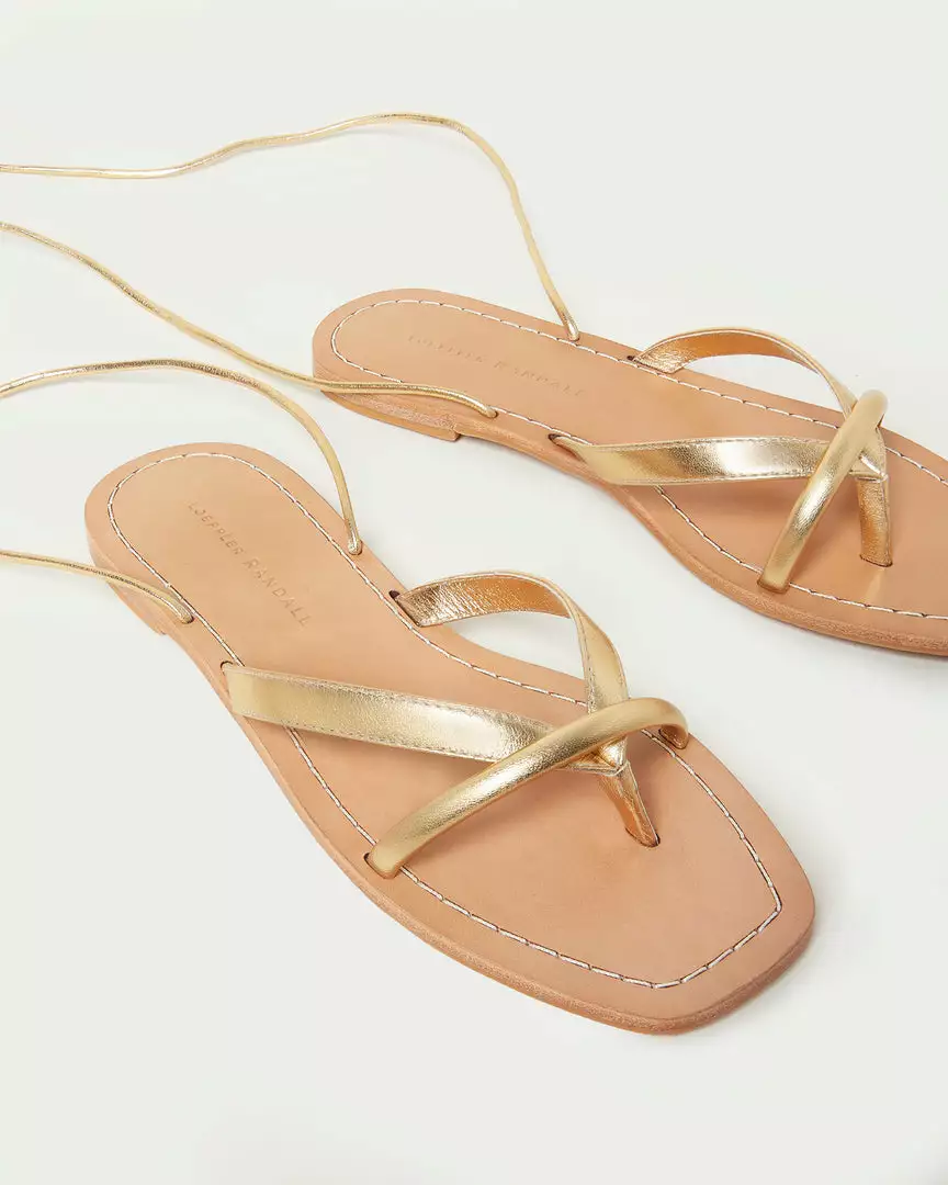 Loeffler Randall New Arrivals Lilla Gold Thong Wrap Sandal 6 Loeffler Randall New Arrivals Lilla Gold Thong Wrap Sandal