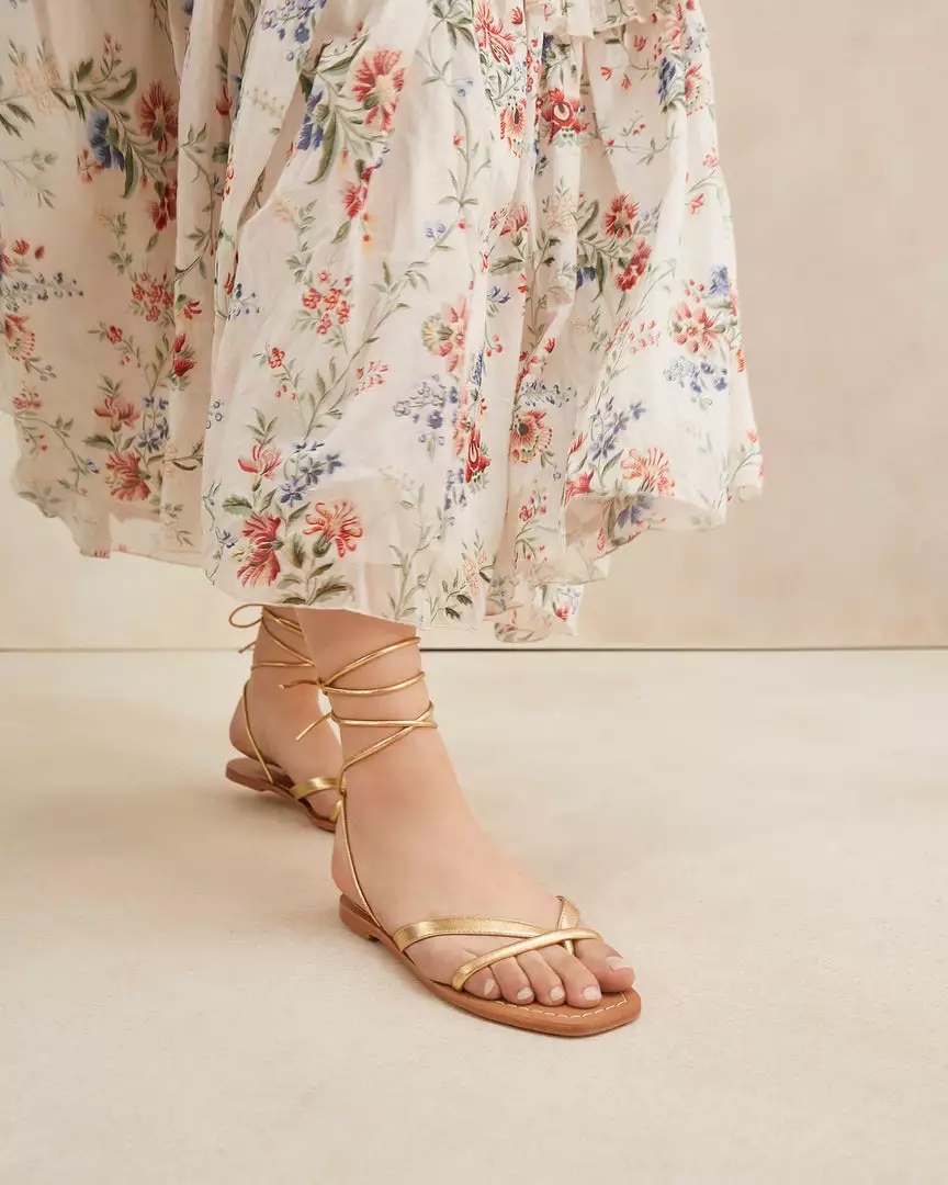 Loeffler Randall New Arrivals Lilla Gold Thong Wrap Sandal 7 Loeffler Randall New Arrivals Lilla Gold Thong Wrap Sandal