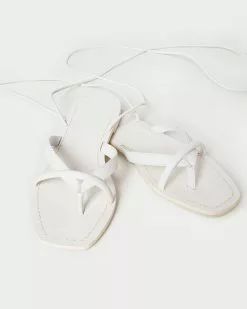Loeffler Randall Lilla White Thong Wrap Sandal New Arrivals