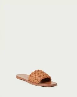 Loeffler Randall Lorainne Cognac Woven Leather Sandal