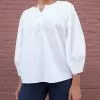 Loeffler Randall Lucia White Smocked Blouse Sale