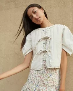 Loeffler Randall Luka Romance Floral Quilted Vest Sale