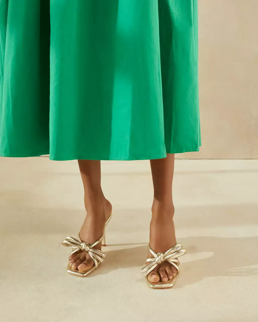 Loeffler Randall New Arrivals Margi Champagne Bow Heel 7 Loeffler Randall New Arrivals Margi Champagne Bow Heel