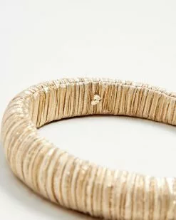 Loeffler Randall Marina Gold Puffy Headband Pleats