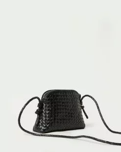 Loeffler Randall Marybeth Black Mini Woven Crossbody