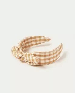 Loeffler Randall Meadow Amber Gingham Bow Headband Sale