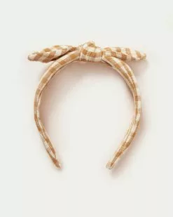 Loeffler Randall Meadow Amber Gingham Bow Headband Sale