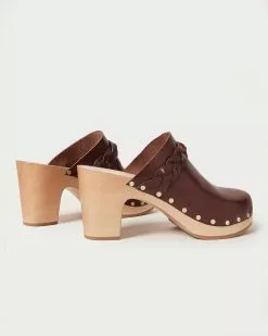 Loeffler Randall Merrill Espresso Heeled Braid Clog