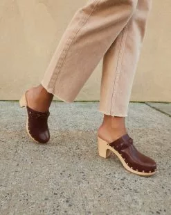 Loeffler Randall Merrill Espresso Heeled Braid Clog