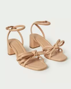 Loeffler Randall New Arrivals Mikel Dune Bow Mid-Heel Sandal