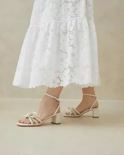 Loeffler Randall Mikel White Bow Mid-Heel Sandal New Arrivals 11 Loeffler Randall Mikel White Bow Mid-Heel Sandal New Arrivals